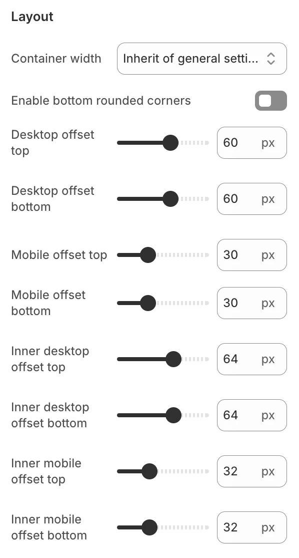 FAQ layout