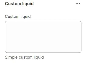 Section settings