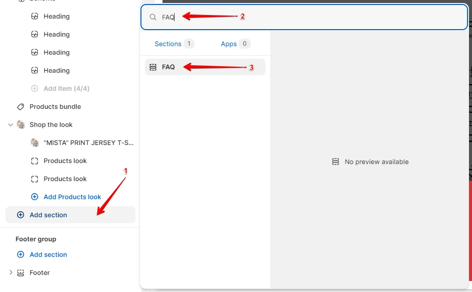 FAQ add section