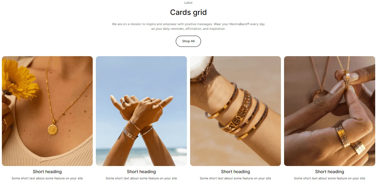 cards grid