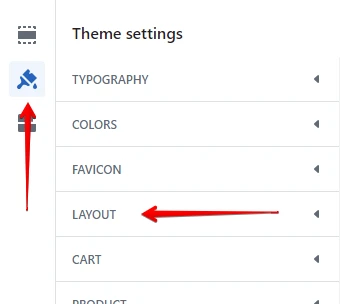 Layout settings
