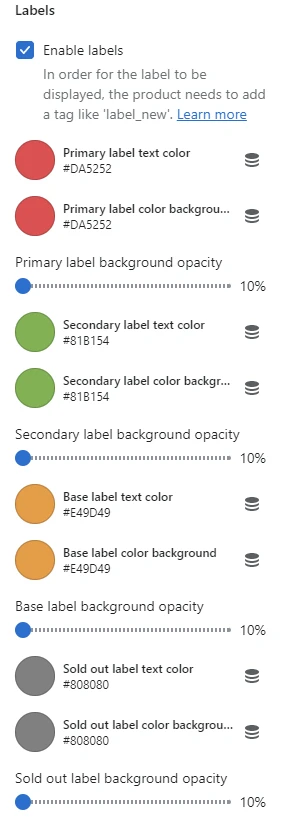 products label