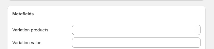 metafields settings