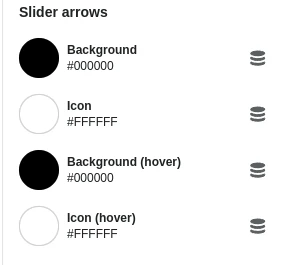 Colors settings (Slider arrows)