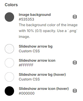 lookbook colors settings