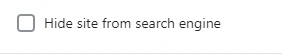 hide checkbox