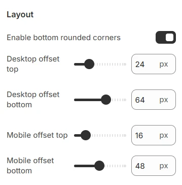 Order template layout
