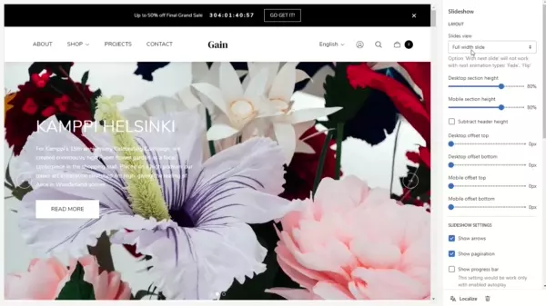 Slideshow (Layout. Slides view)