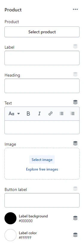 Pricing table (Blocks settings)