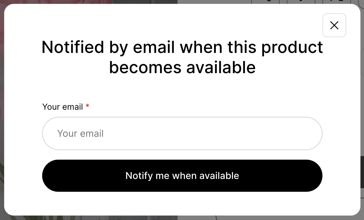 notiyfy me popup