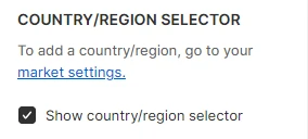 Country Region selector