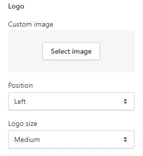 Checkout settings (Logo)