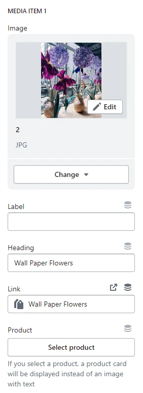 Header (Block Mega menu. Media item)