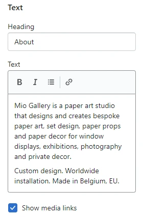 Footer (Block text)
