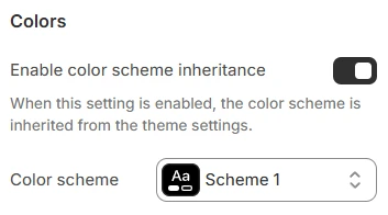 cart color settings