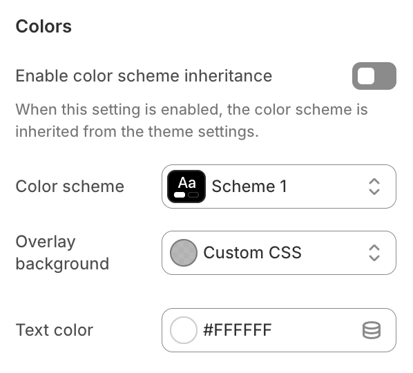 Cards grid colors