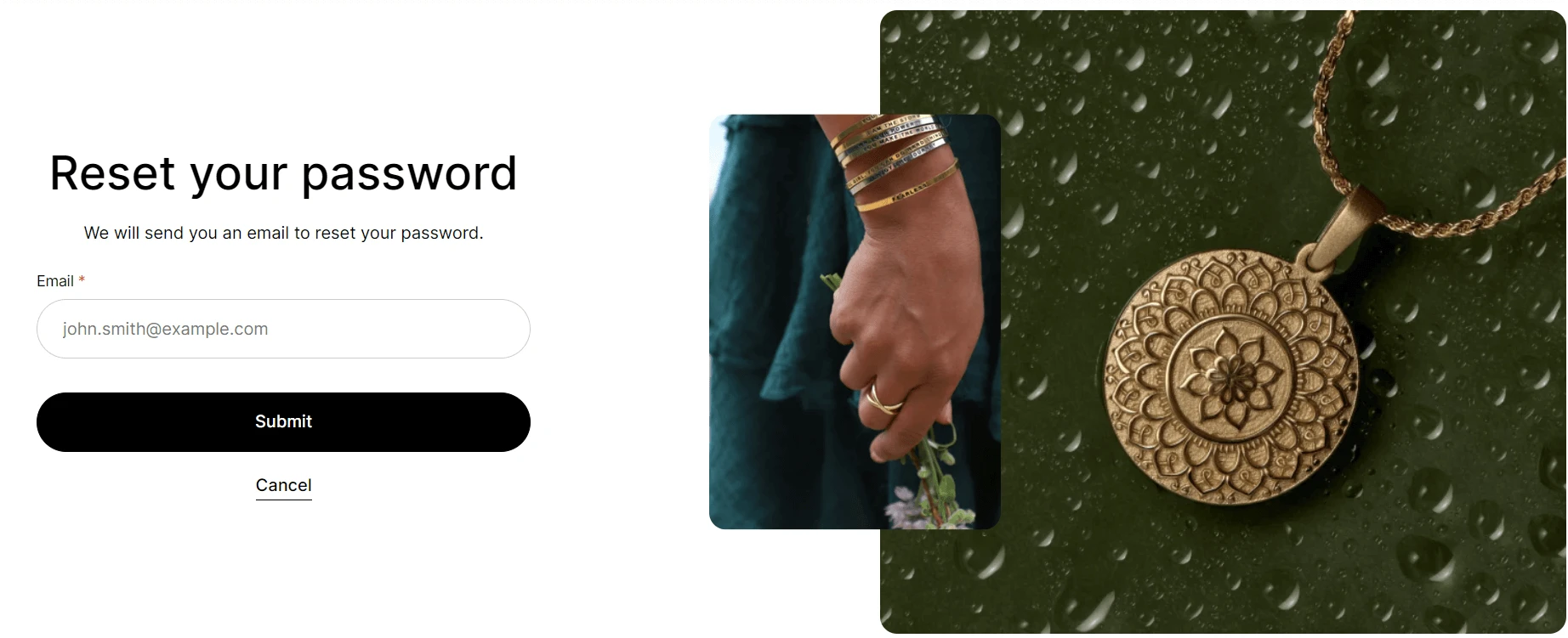 reset password