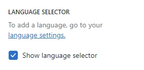 Footer (Language selector)