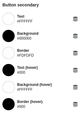Colors settings (Button secondary)