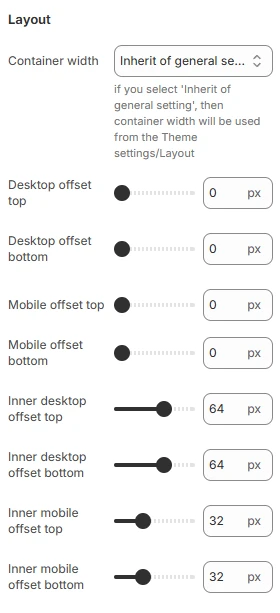 search layout