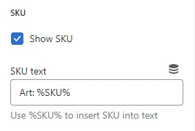 Featured product / product template (Block SKU | Reviews settings. SKU)