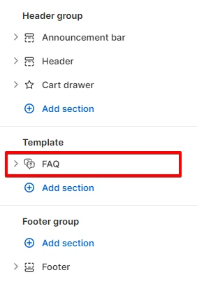 Adding a Section
