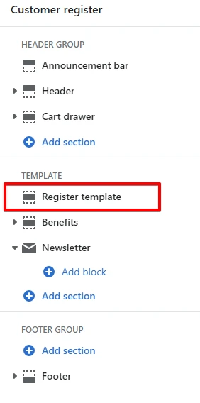 Register template (adding)