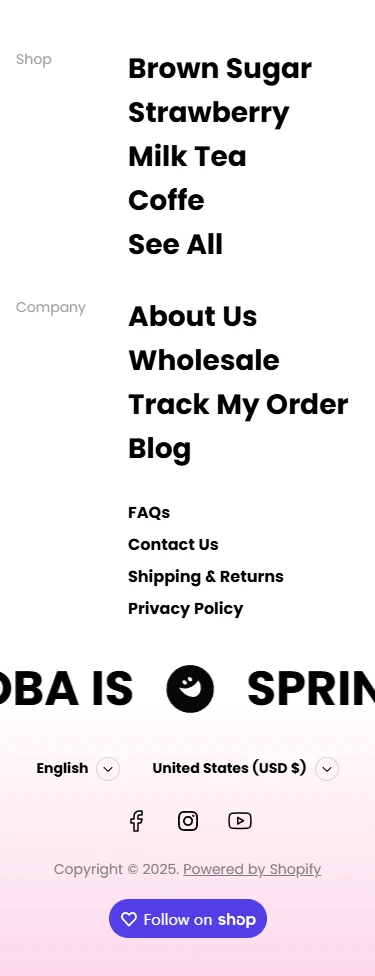 footer mobile