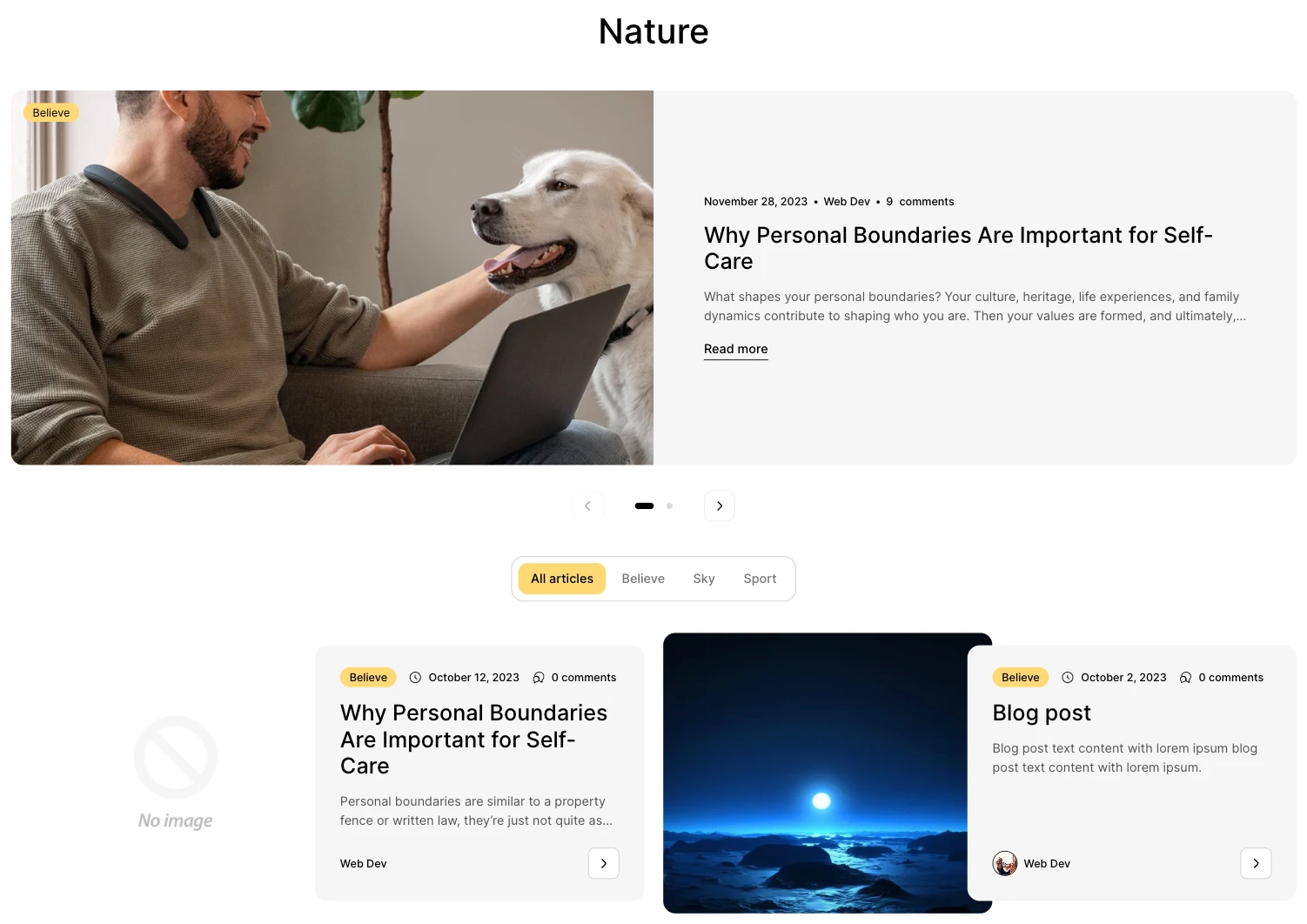 Blog template