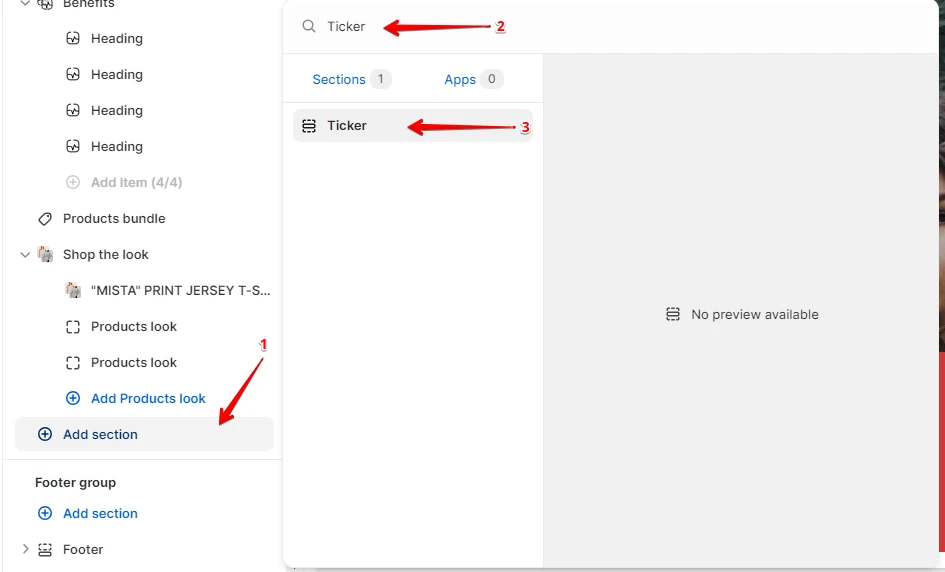 Adding a section