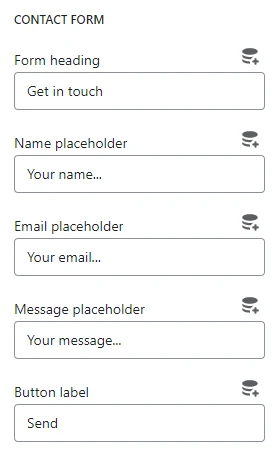 Contact template (contact form)