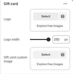 gift card settings
