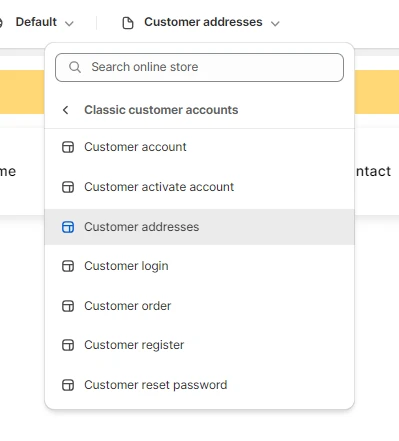 customer addresses