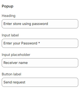 password popup