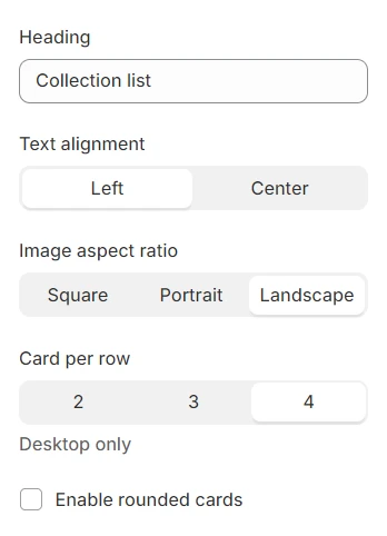 collection list general