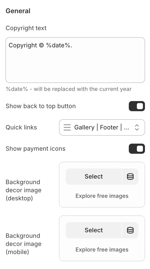 footer-settings