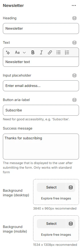 newsletter-settings
