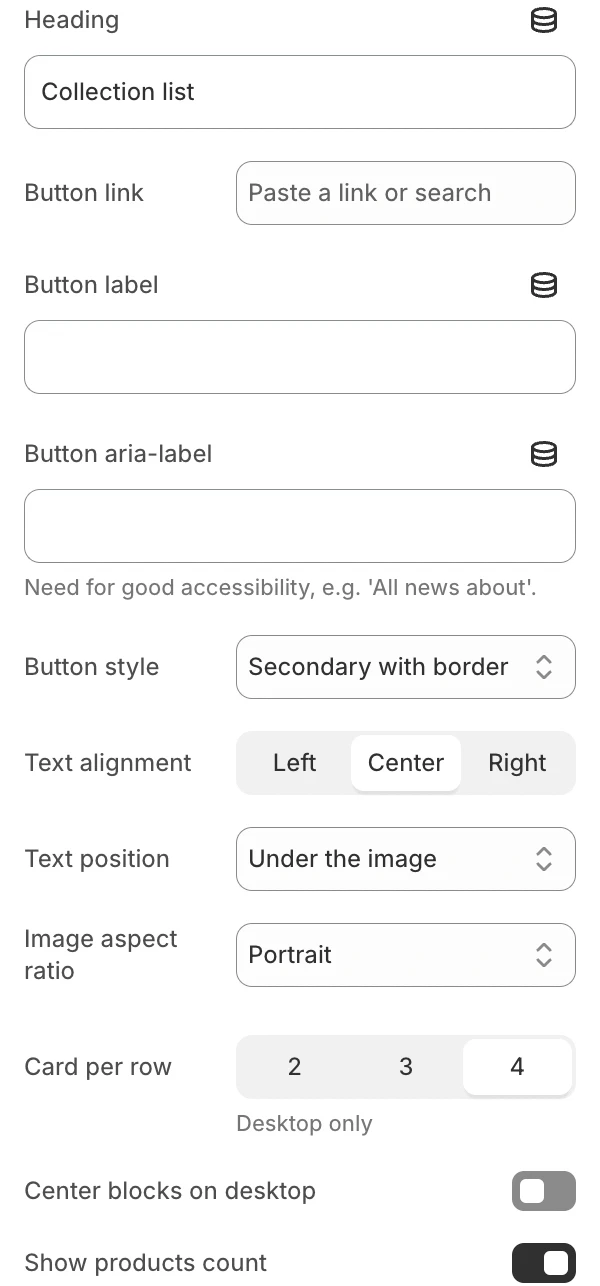 grid settings