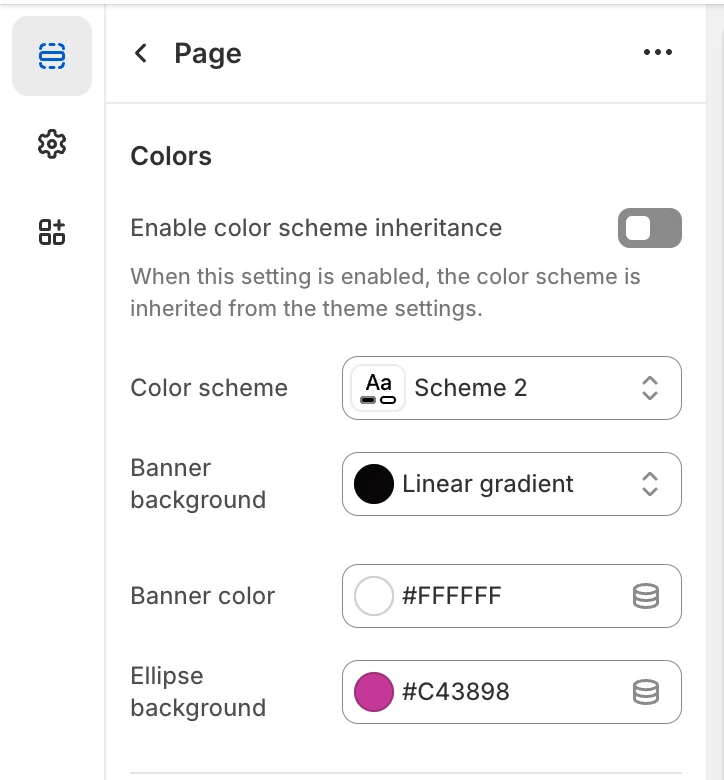 Default Page colors