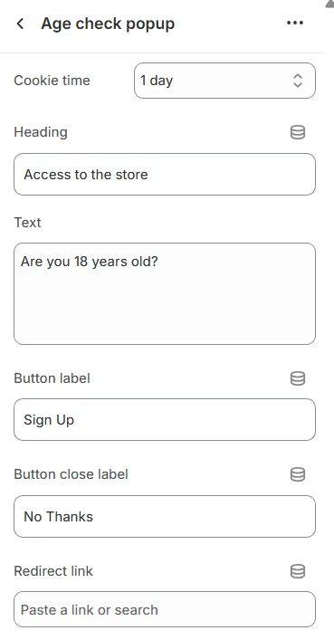 age check popup general