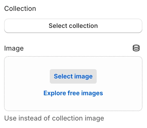 collections slider block