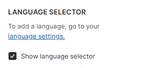 Language selector