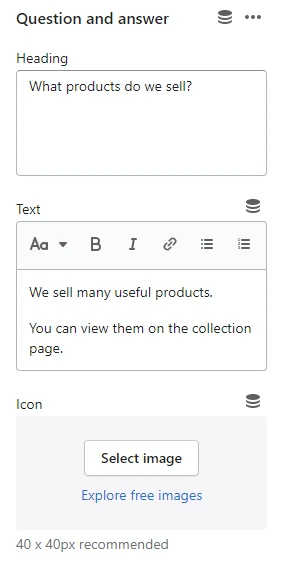 FAQ template (block faq item)