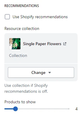 Product recommendations (recommendations)