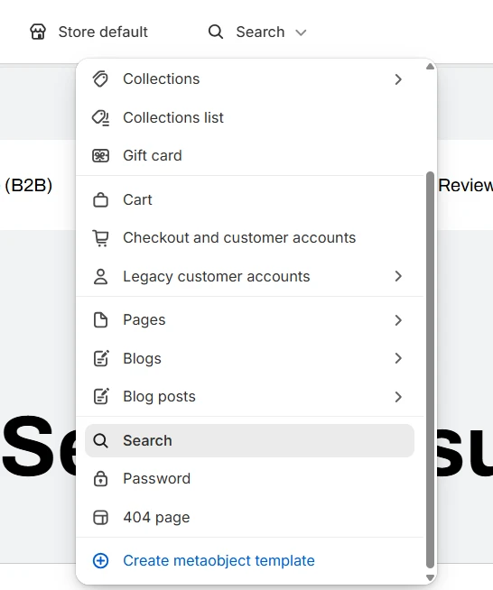 search page navigation