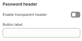 password header settings