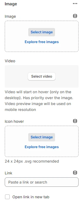 Motivational images block settings