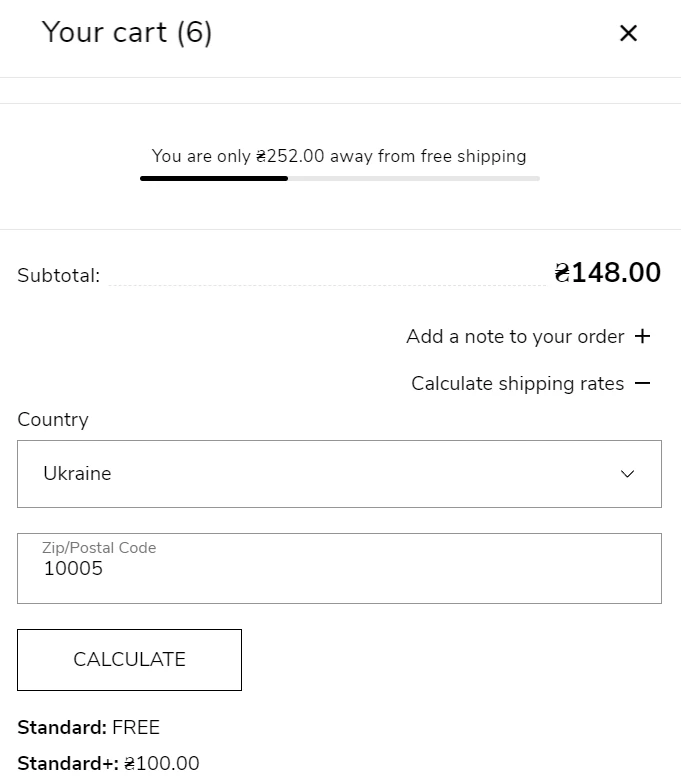 Shipping calculator