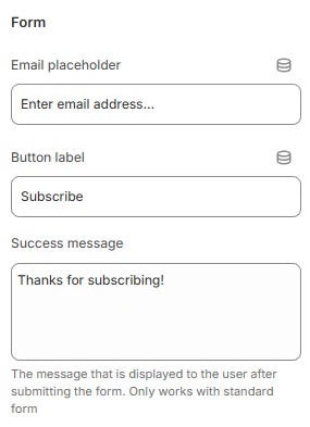 newsletter form