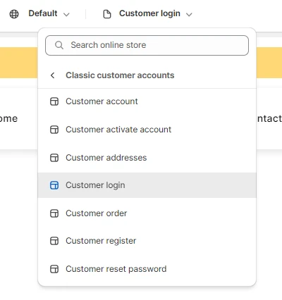 login template